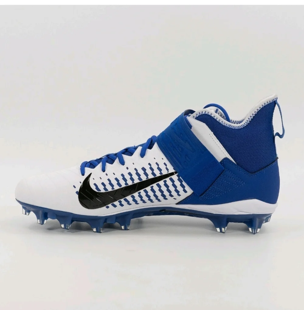 Nike Alpha Menace Pro 2 Mid White Team Royal BV3945-101 Football Cleats size 13 - Picture 2 of 5
